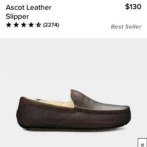 UGG Ascot Leather Slippers